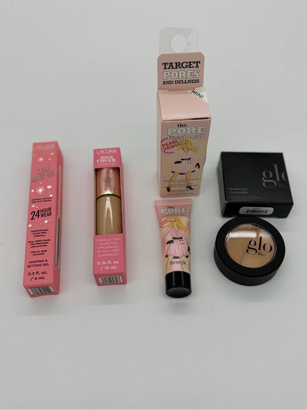 Makeup Bundle: POREfessional Primer, GLO Concealer, Lacura Brow Gel + Concealer
